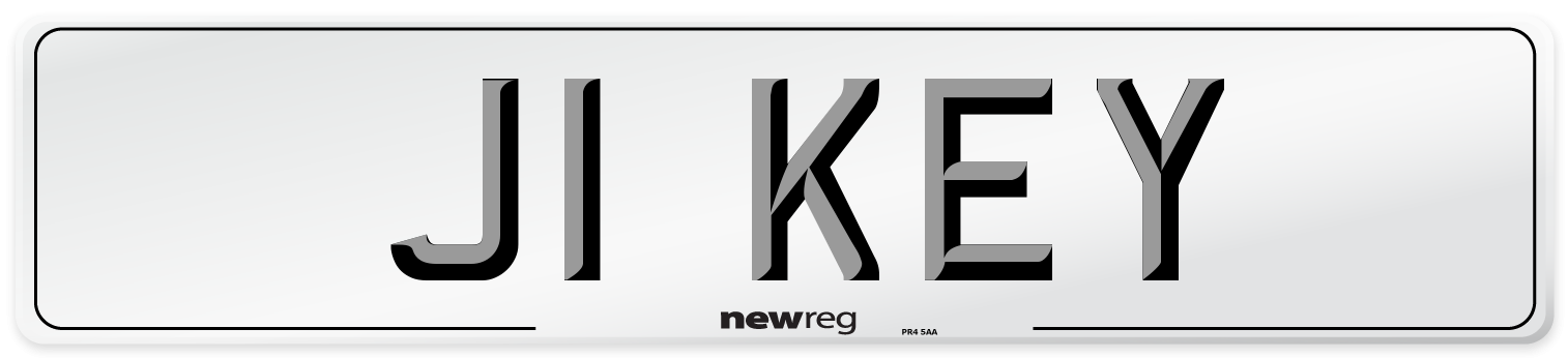 J1 KEY Number Plate from New Reg